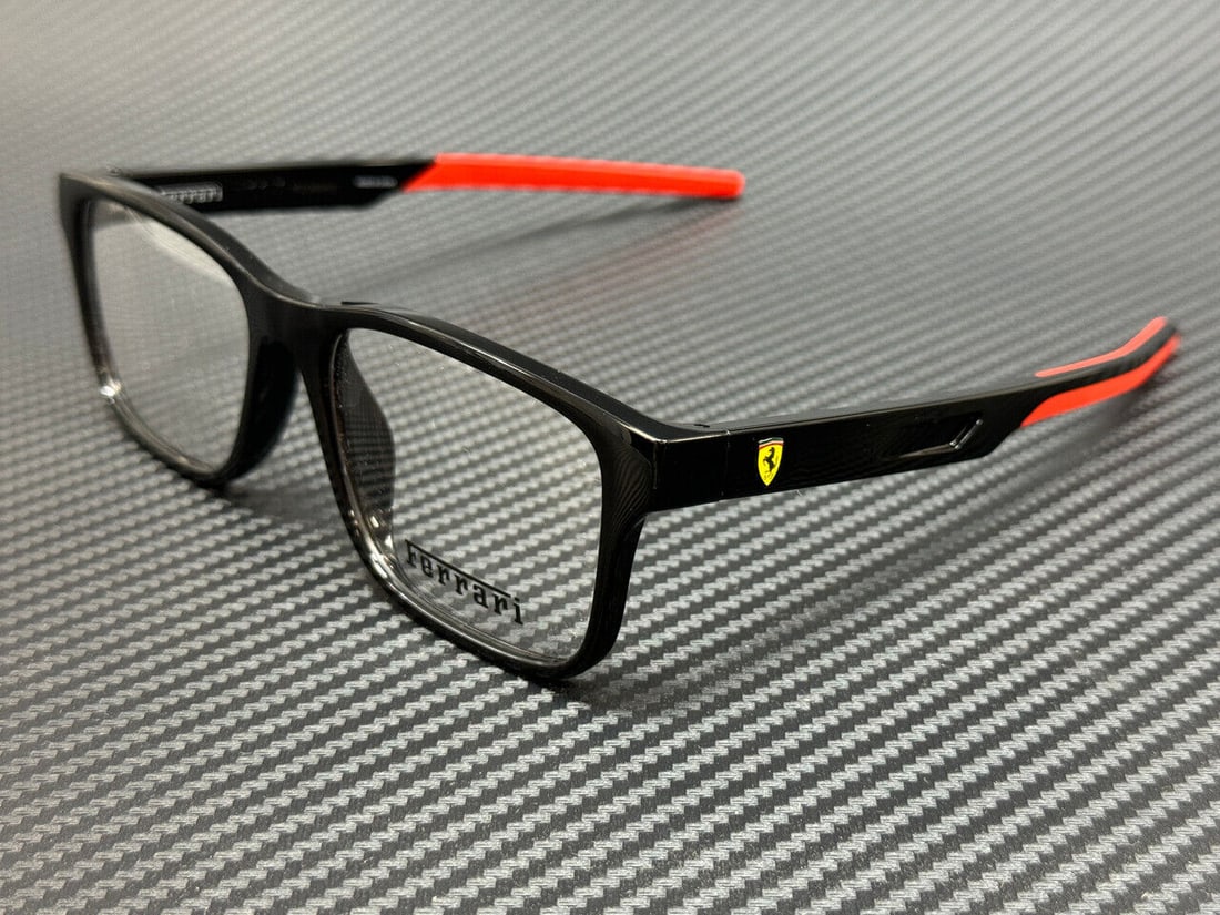 FERRARI FZ8003U 501 Shiny Black Mens Eyeglasses 56mm: FERRARI FZ8003U 501 Shiny Black Mens Eyeglasses 56mm Stylish FERRARI FZ8003U 501 shiny black eyeglasses designed for men. Features a frame color of black and a lens width of 56 mm. Specifications Fram