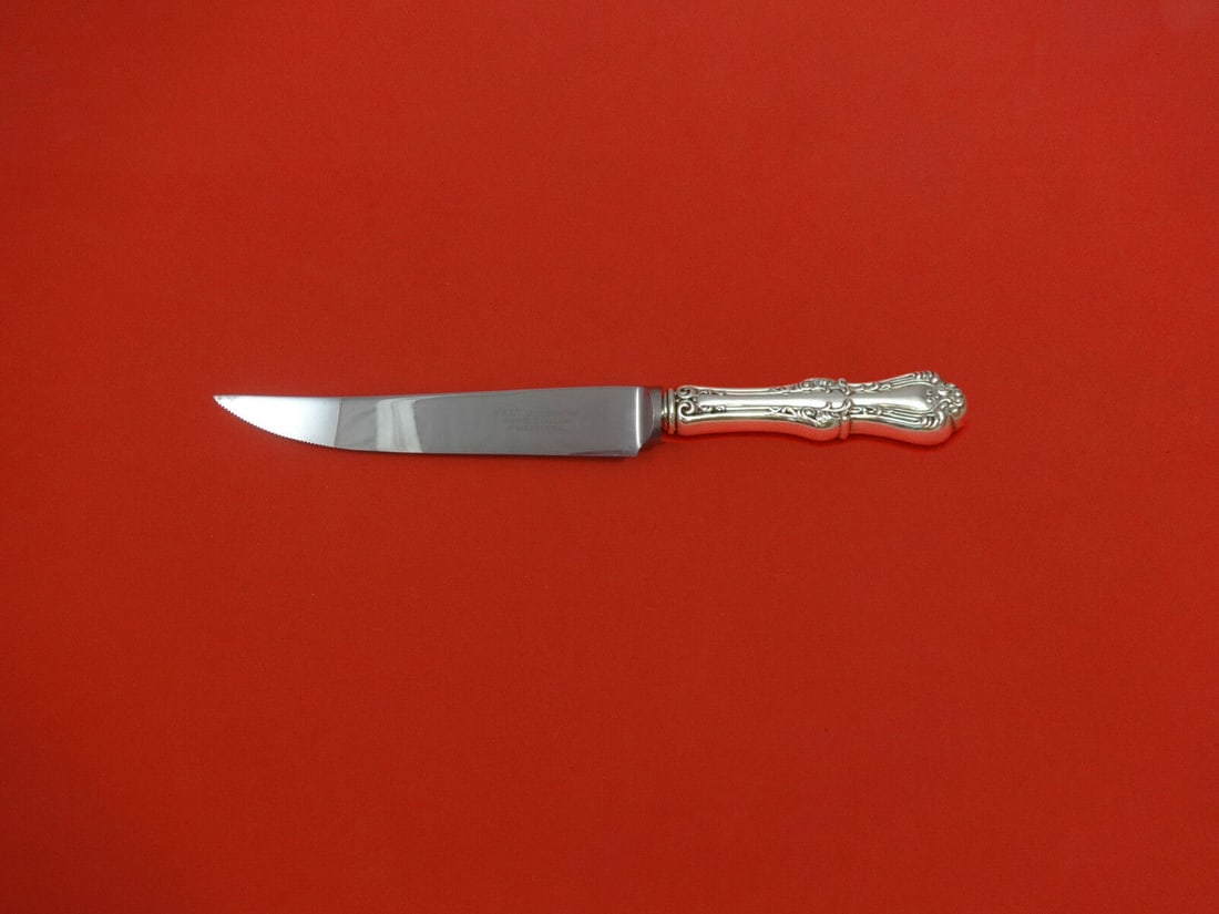 Countess by Frank Smith Sterling Silver Steak Knife 8.5in: Countess by Frank Smith Sterling Silver Steak Knife 8.5in This Countess steak knife is crafted from sterling silver with a hollow handle and features a stainless steel implement. Measuring 8.5 inches,