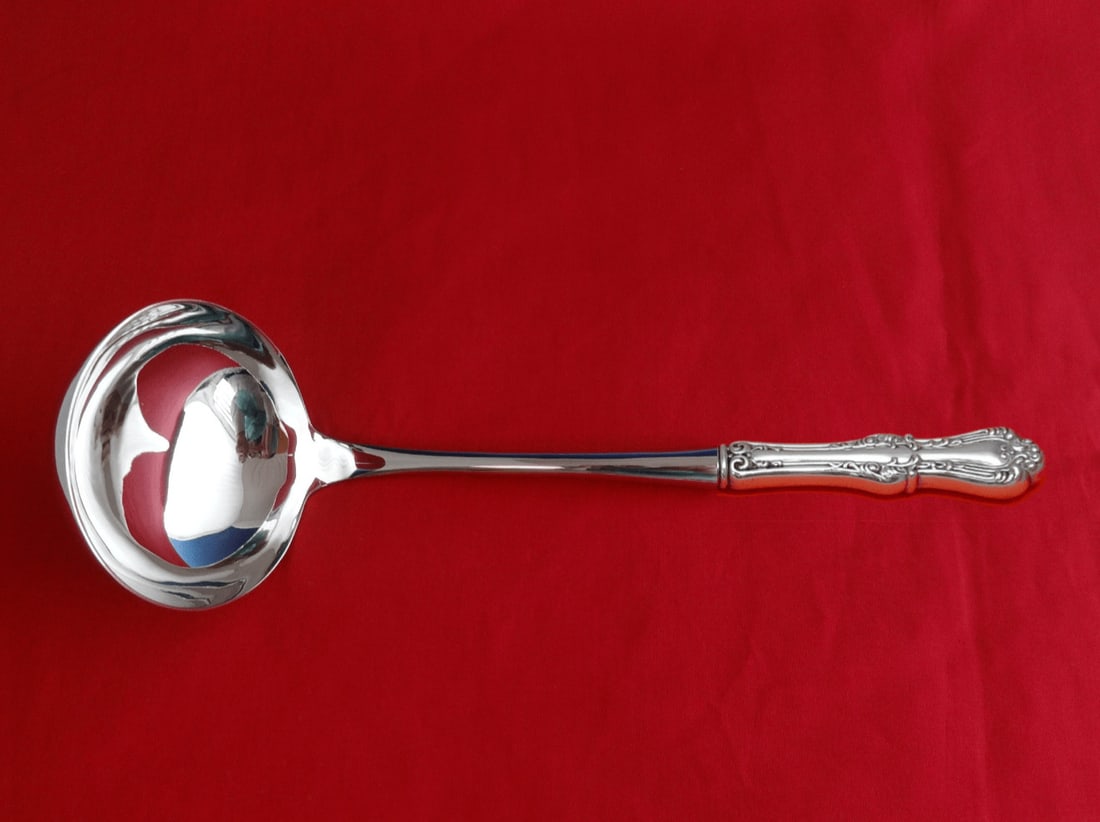 Countess Sterling Silver Soup Ladle by Frank Smith 10.5in Custom Made: Countess Sterling Silver Soup Ladle by Frank Smith 10.5in Custom Made This impressive Countess soup ladle by Frank Smith features a custom made hollow handle with a stainless implement. Crafted from h