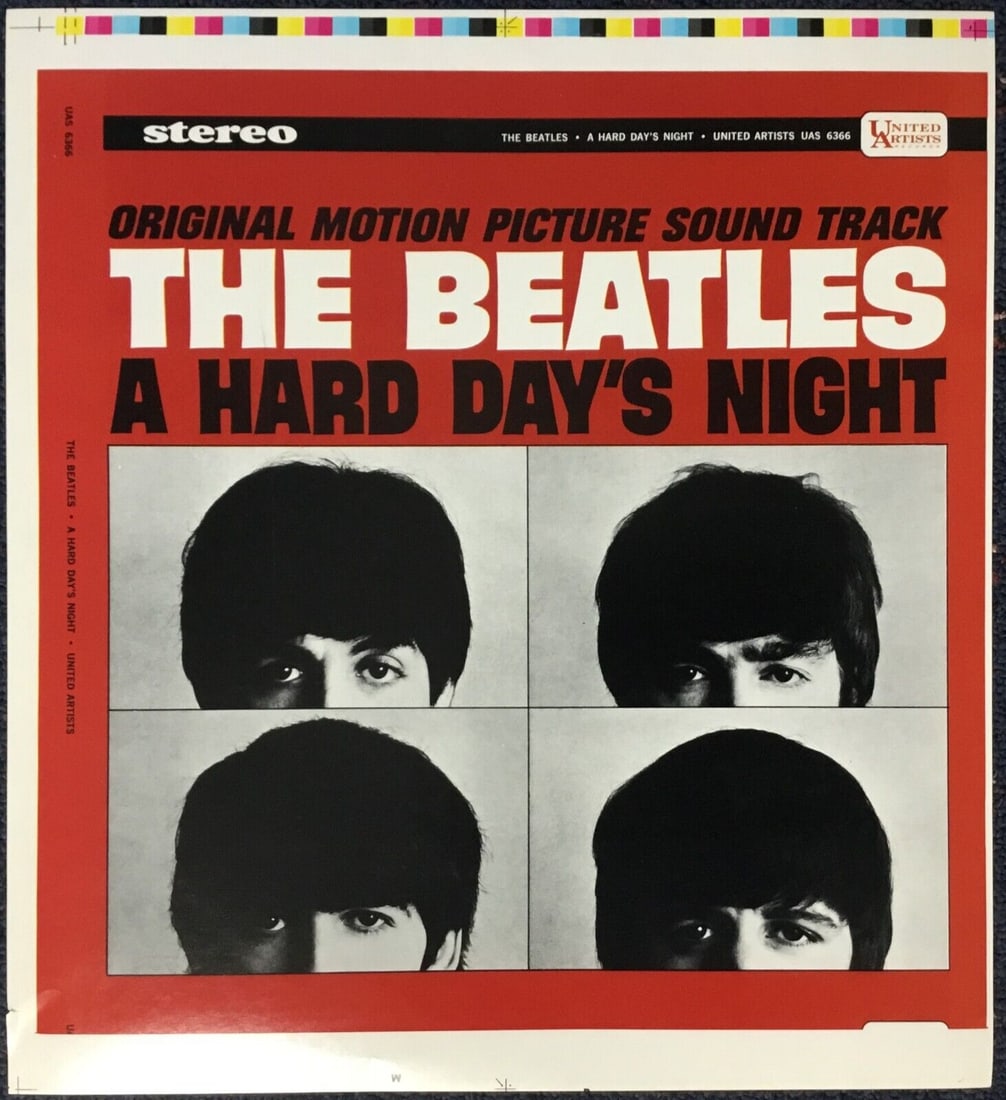 The Beatles Original Record Album A Hard Day's Night 15x14 Rock & Pop: The Beatles Original Record Album A Hard Day's Night 15x14 Rock & Pop Original Record Album Slick of The Beatles' A Hard Day's Night. The album measures 15 inches by 14 inches and belongs to the Rock 