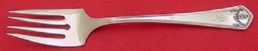 Frank Smith Georgian Garland Sterling Silver Salad Fork 5.875in: Frank Smith Georgian Garland Sterling Silver Salad Fork 5.875in Georgian Garland salad fork by Frank Smith, made of sterling silver. The fork measures 5.875 inches and features a monogram (monos vary)