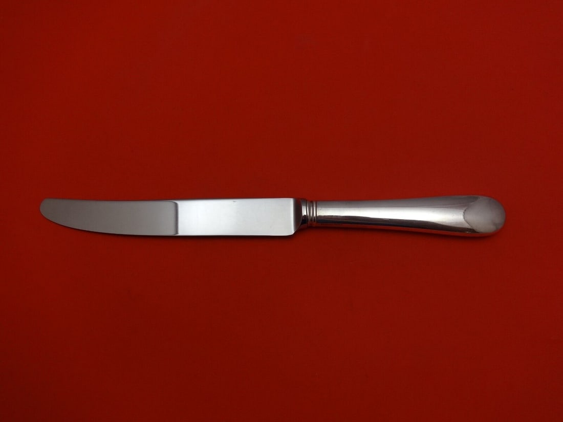 Windsor Sterling Silver Dinner Knife by Frank Smith 9.875in French Blade: Windsor Sterling Silver Dinner Knife by Frank Smith 9.875in French Blade This elegant Windsor dinner knife features a sterling silver hollow handle and a stainless steel French blade, measuring 9.875