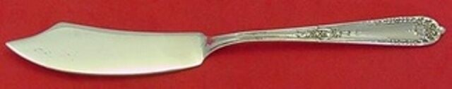 Della Robbia Sterling Silver Master Butter Knife 7in by Alvin: Della Robbia Sterling Silver Master Butter Knife 7in by Alvin This Della Robbia Master Butter Flat Handle Knife by Alvin is made of sterling silver and features a beautiful design from the early 20th 