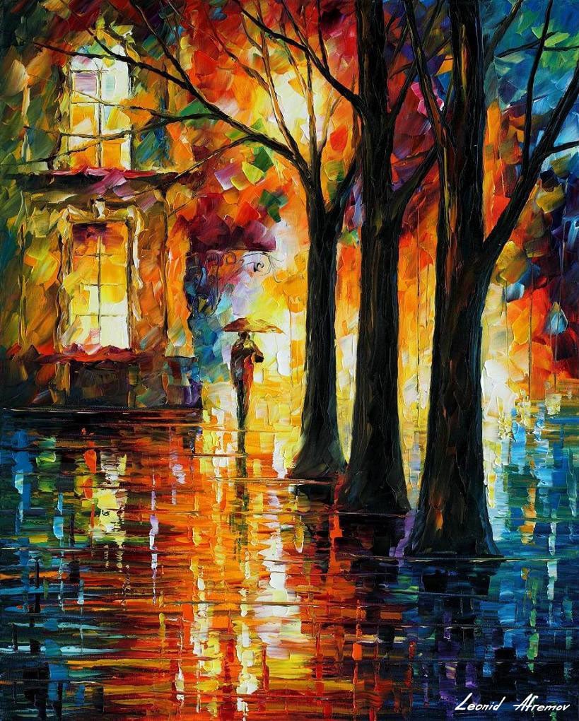 Limited Edition Leonid Afremov Giclee Canvas Art Suppressed Memories 91x114cm: Limited Edition Leonid Afremov Giclee Canvas Art Suppressed Memories 91x114cm Suppressed Memories is a limited edition giclee artwork hand-painted by Leonid Afremov, part of a small edition of only 25