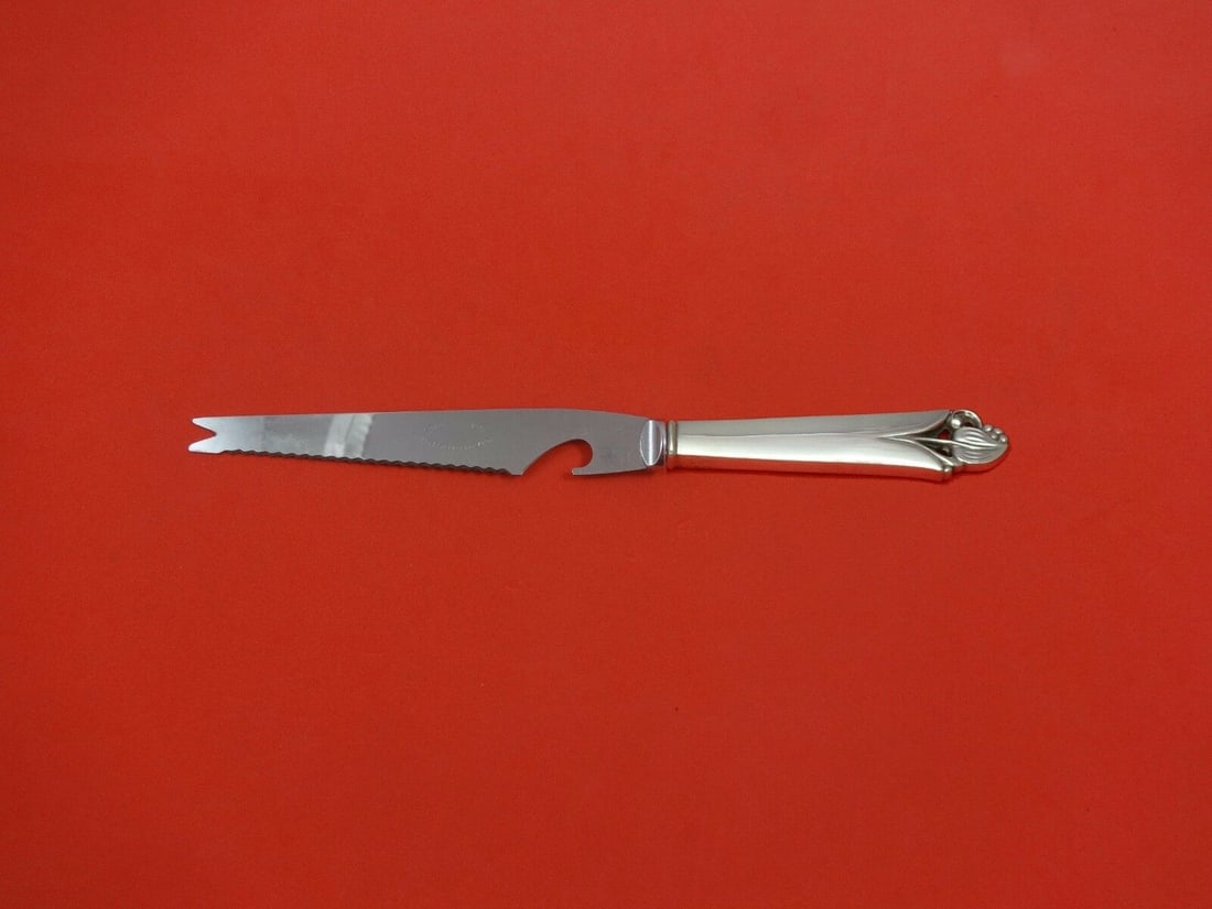 Frank Smith Woodlily Sterling Silver Bar Knife 9.125in: Frank Smith Woodlily Sterling Silver Bar Knife 9.125in This is a custom-made bar knife in the Woodlily pattern by Frank Smith. It features a sterling silver hollow handle and a stainless steel impleme