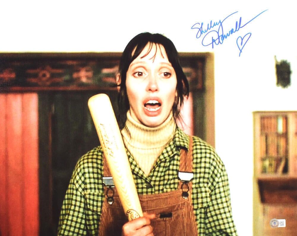 Shelley Duvall Autographed The Shining 16x20 Photo Beckett Hologram: Shelley Duvall Autographed The Shining 16x20 Photo Beckett Hologram This original photograph features Shelley Duvall's autograph and is a striking close-up from the iconic movie 'The Shining.' Authent