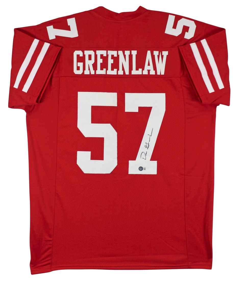 Dre Greenlaw Signed San Francisco 49ers Jersey: Dre Greenlaw Signed San Francisco 49ers Jersey This is an original signed jersey of Dre Greenlaw from the San Francisco 49ers. Authenticated by Beckett, this jersey features the player's signature, ma