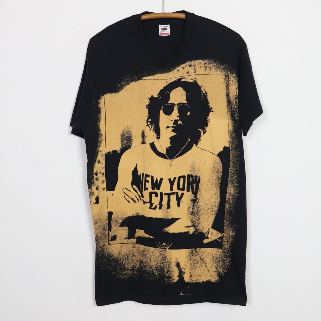 1990s John Lennon Bleach Print Shirt Extra Large: 1990s John Lennon Bleach Print Shirt Extra Large Original 1990s John Lennon Bleach Print Shirt, a true vintage piece in excellent condition. It features no back graphics and comes laundered and ready