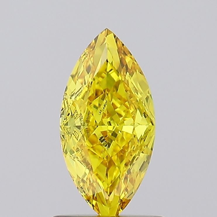 Loose Diamond - MARQUISE 1.06ct Fancy Vivid Yellow VVS2: Loose Diamond - MARQUISE 1.06ct Fancy Vivid Yellow VVS2 Source: This is a real non-mined Diamond that has been grown in a lab Shape: MARQUISE Carats: 1.06 Color: Fancy Vivid Yellow Certification: IGI 