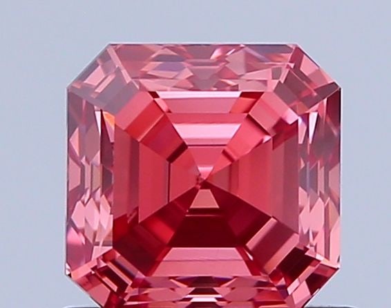 Loose Diamond - SQUARE EMERALD 1.02ct Fancy Vivid Pink VVS2: Loose Diamond - SQUARE EMERALD 1.02ct Fancy Vivid Pink VVS2 Source: This is a real non-mined Diamond that has been grown in a lab Shape: SQUARE EMERALD Carats: 1.02 Color: Fancy Vivid Pink Certificati