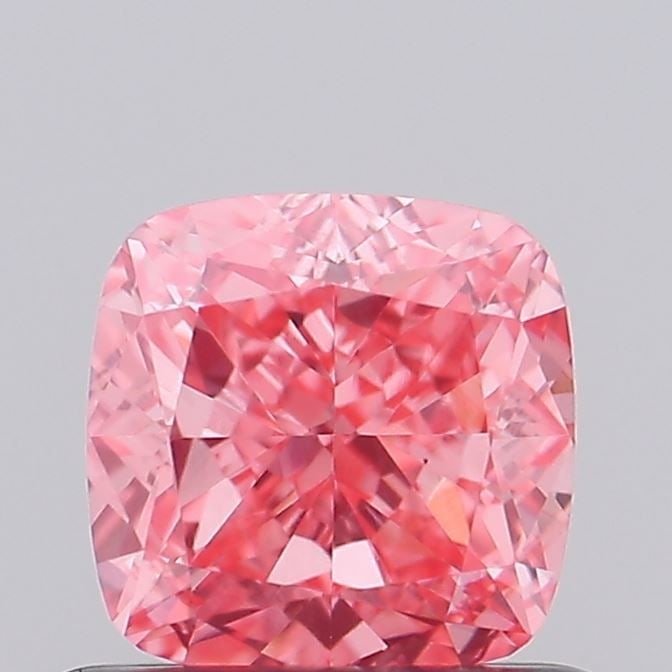 Loose Diamond - CUSHION BRILLIANT 0.66ct Fancy Vivid Pink VS1: Loose Diamond - CUSHION BRILLIANT 0.66ct Fancy Vivid Pink VS1 Source: This is a real non-mined Diamond that has been grown in a lab Shape: CUSHION BRILLIANT Carats: 0.66 Color: Fancy Vivid Pink Certif