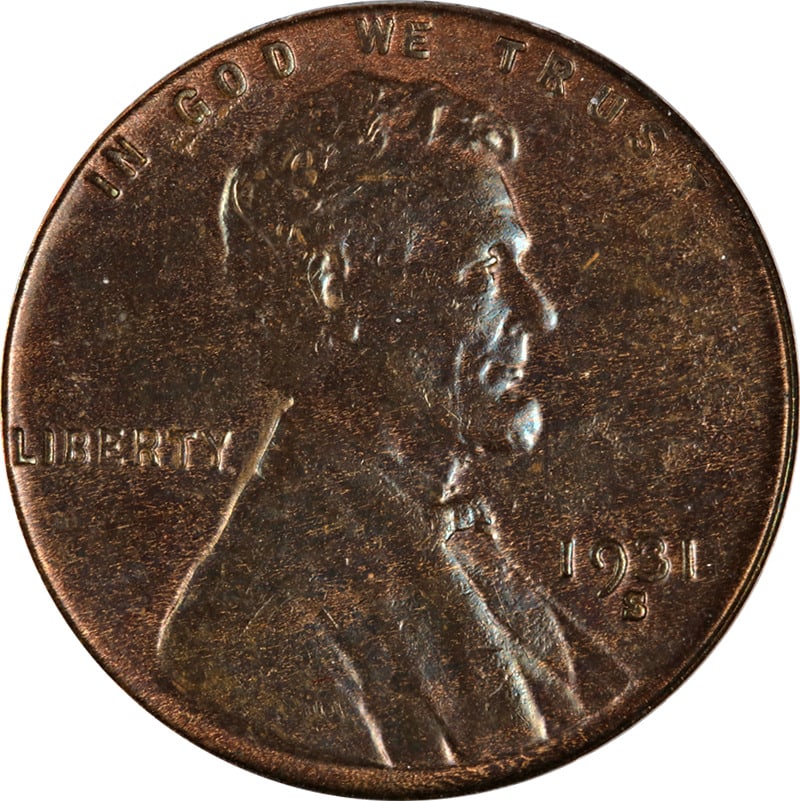 1931-S Lincoln Cent Uncirculated Copper Coin BU Details: 1931-S Lincoln Cent Uncirculated Copper Coin BU Details This 1931-S Lincoln Cent features a bright uncirculated grade with nice eye appeal and a sharp strike. Minted in San Francisco, it is crafted fr
