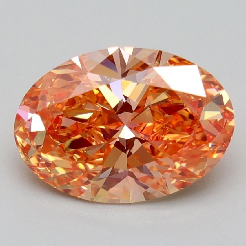 Loose Diamond - OVAL 2.52ct Fancy Vivid Pink Orange VVS2: Loose Diamond - OVAL 2.52ct Fancy Vivid Pink Orange VVS2 Source: This is a real non-mined Diamond that has been grown in a lab Shape: OVAL Carats: 2.52 Color: Fancy Vivid Pink Orange Certification: IG