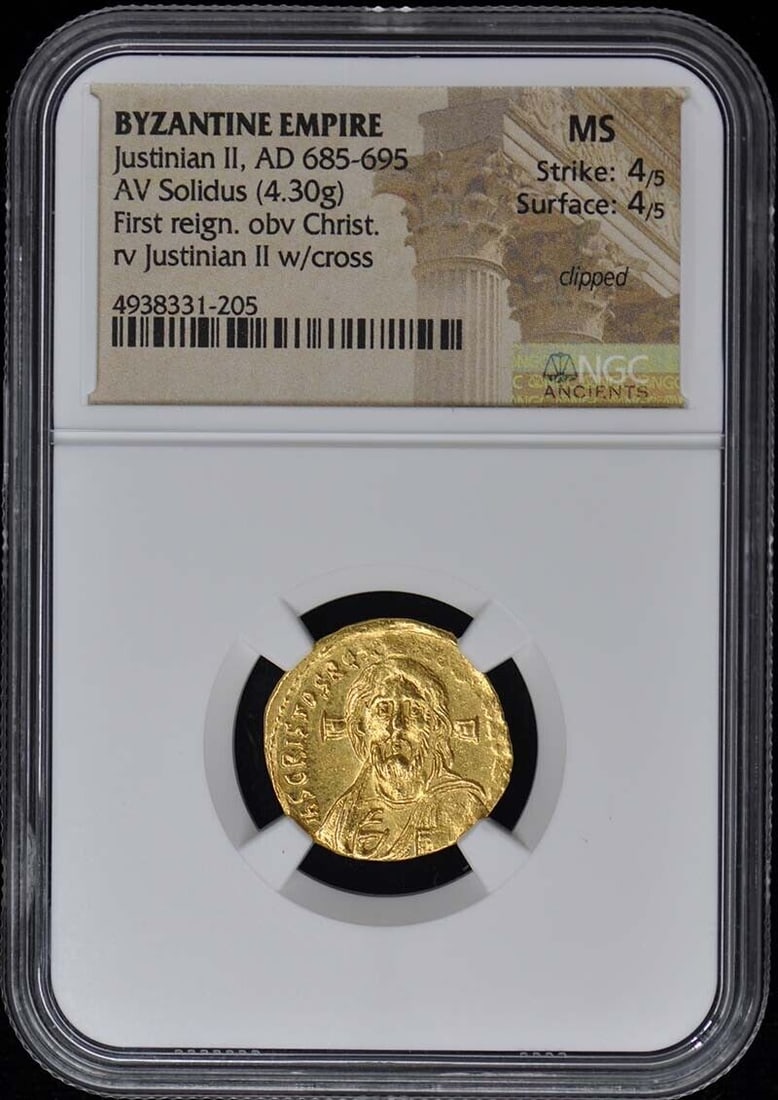 Mes Plus Grands Succes Vol 2(中古品) Byzantine Empire Gold Solidus Coin Justinian Ii Ad 685 695 Ngc