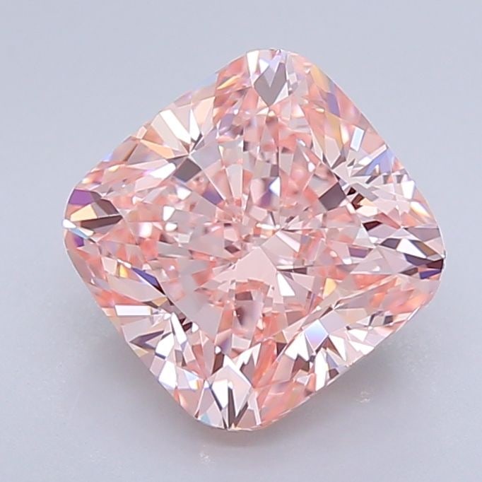 Loose Diamond - CUSHION BRILLIANT 3.39ct Fancy Vivid Pink VVS1: Loose Diamond - CUSHION BRILLIANT 3.39ct Fancy Vivid Pink VVS1 Source: This is a real non-mined Diamond that has been grown in a lab Shape: CUSHION BRILLIANT Carats: 3.39 Color: Fancy Vivid Pink Certi