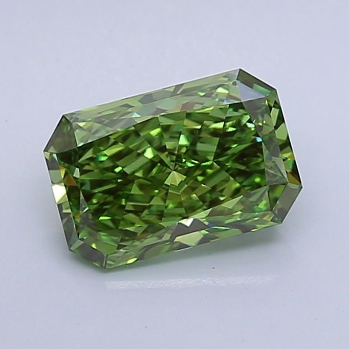 Loose Diamond - RADIANT 2.04ct Fancy Vivid Green VVS2: Loose Diamond - RADIANT 2.04ct Fancy Vivid Green VVS2 Source: This is a real non-mined Diamond that has been grown in a lab Shape: RADIANT Carats: 2.04 Color: Fancy Vivid Green Certification: IGI Vide