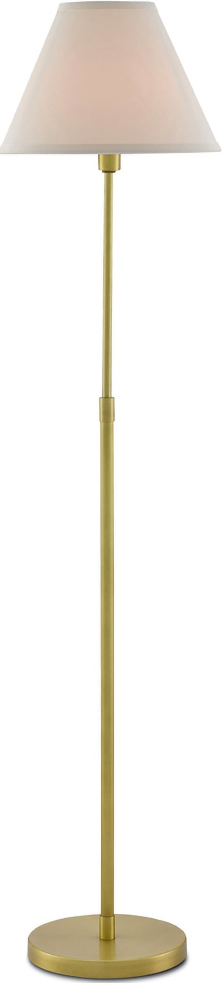 Dain Brass Floor Lamp: Dain Brass Floor Lamp The Dain Floor Lamp Is Made Of Metal In An Antique Brass Finish. Fitted With An Off-White Shantung Shade, The Gold Floor Lamp Has Such A Thin Stem, It Will All But Disappear Unti