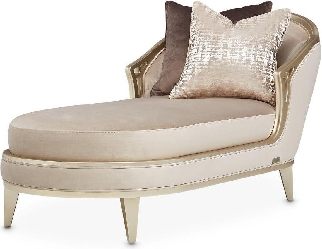Villa Cherie Chaise In Porcini/Hazelnut: Villa Cherie Chaise In Porcini/Hazelnut The classic way to lounge. Don a dramatic silk robe or curl up in loungewear. Either way, you're going to feel fabulous on the Villa Cherie Chaise. Chaise is de