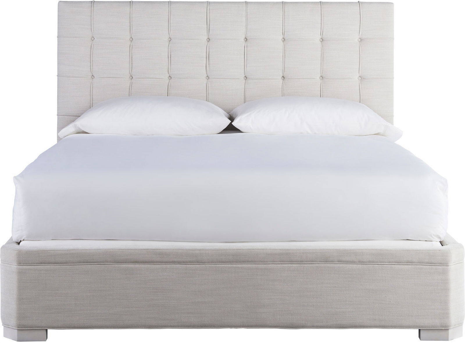 Love Joy Bliss Alabaster Uptown Bed Queen 50: Love Joy Bliss Alabaster Uptown Bed Queen 50 Button-tufted to perfection in a Woven Pewter fabric, the Uptown Bed expresses casual luxury at its finest. Hand Applied Welts Hand Applied Tufting Hand Ap