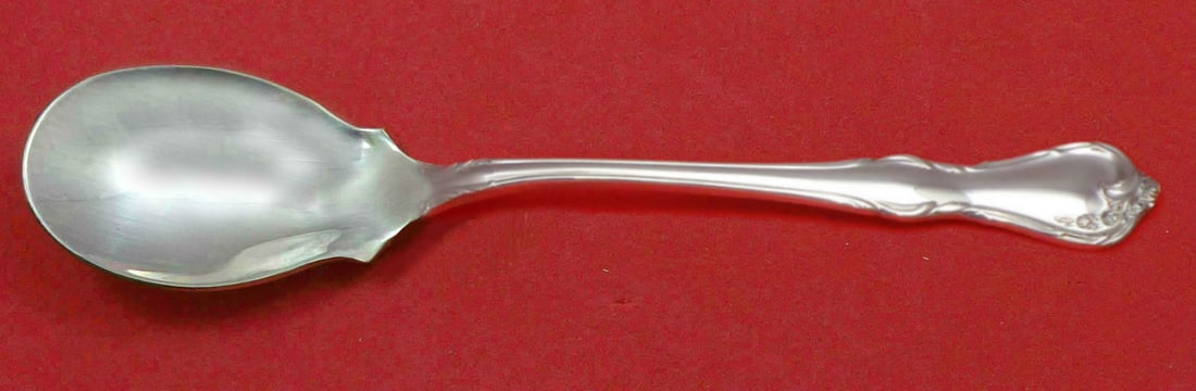 Custom 5.75 Inch Reed and Barton Sterling Silver Ice Cream Spoon Rose Cascade Pattern: Custom 5.75 Inch Reed and Barton Sterling Silver Ice Cream Spoon Rose Cascade Pattern This exquisite ice cream spoon features the Rose Cascade pattern by Reed and Barton, crafted in sterling silver. M