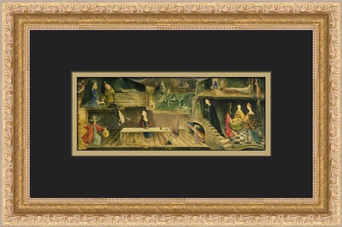 Leonora Carrington The House Opposite Framed Print 14x10in Surrealism Art: Leonora Carrington The House Opposite Framed Print 14x10in Surrealism Art This stunning custom framed print features 'The House Opposite' by artist Leonora Carrington, a captivating piece of surrealis