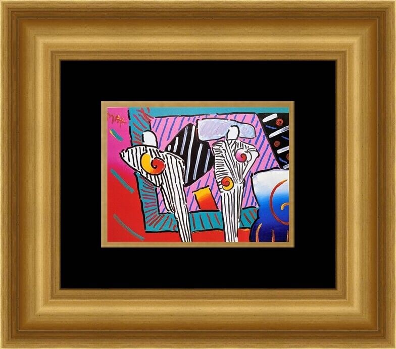 Peter Max Time Line Dega Man Custom Framed Pop Art Print: Peter Max Time Line Dega Man Custom Framed Pop Art Print This Peter Max - Time Line Dega Man print is a striking example of Pop Art, produced between 1990 and 1999. The print is meticulously custom fr