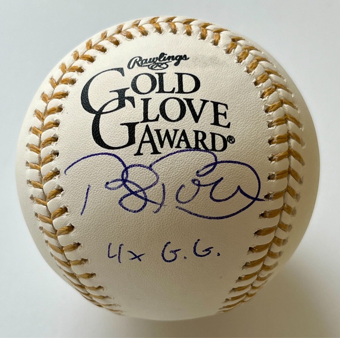 Bret Boone Signed Rawlings Gold Glove Baseball Atlanta Braves JSA Authenticated: Bret Boone Signed Rawlings Gold Glove Baseball Atlanta Braves JSA Authenticated Bret Boone signed "4 x GG" Rawlings Gold Glove baseball from his time with the Atlanta Braves. This is an original item