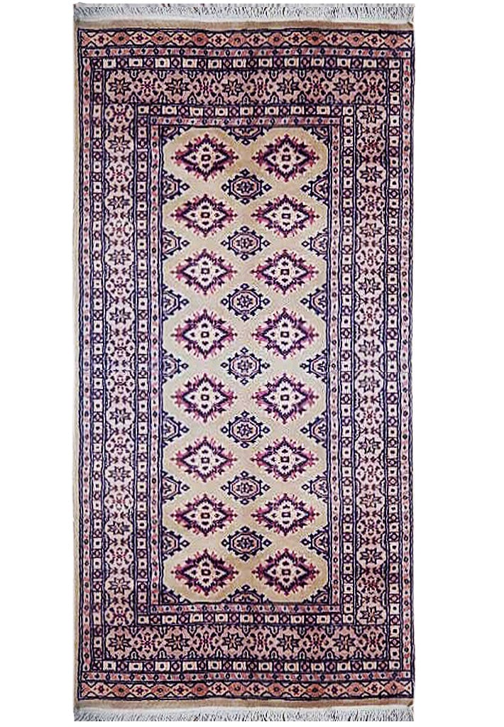 Beige Hand-knotted Bokhara Area Rug 3 x 5 from Pakistan: Beige Hand-knotted Bokhara Area Rug 3 x 5 from Pakistan This exquisite 3 x 5 Beige Jaldar Hand-knotted Bokhara Pattern Rug features a beautiful hand-knotted weave, showcasing the intricate Bokhara des