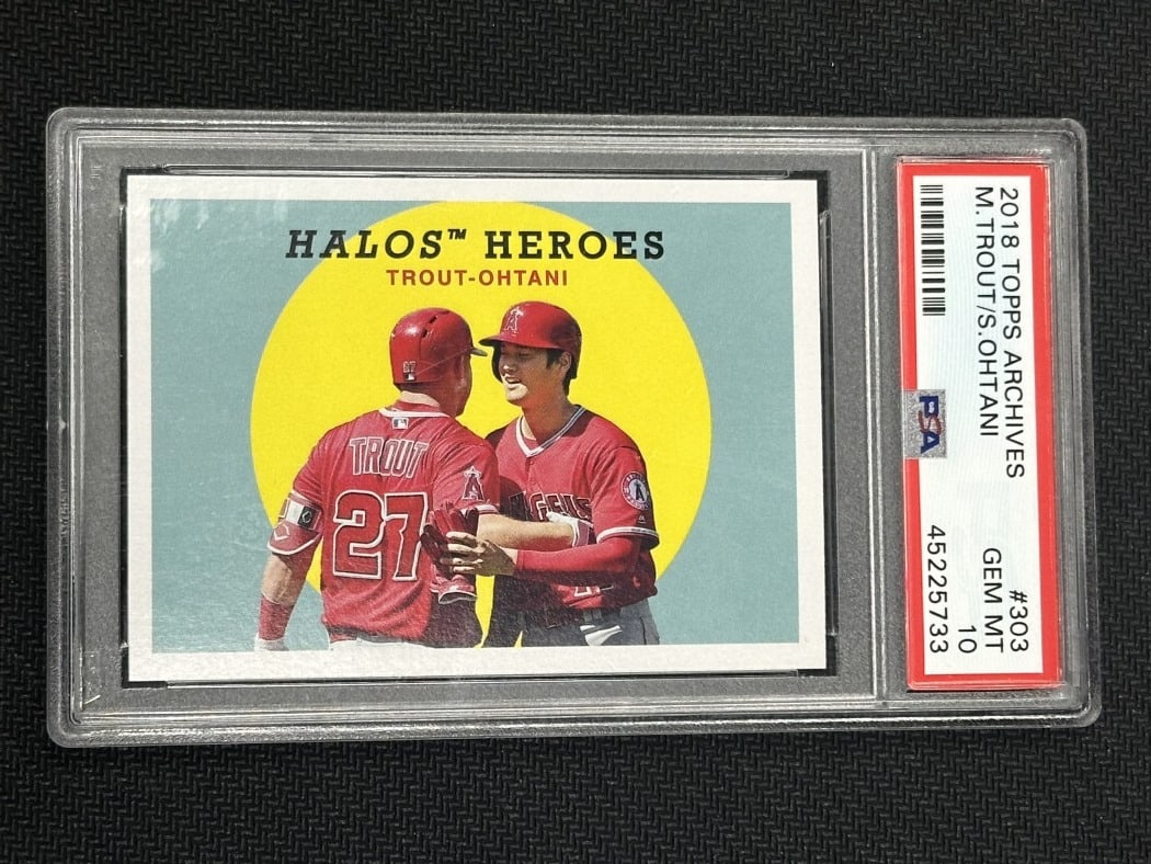 Mike Trout Shohei Ohtani 2018 Topps Archives PSA 10 Baseball Card: Mike Trout Shohei Ohtani 2018 Topps Archives PSA 10 Baseball Card This listing features the Mike Trout and Shohei Ohtani 2018 Topps Archives 0 RC graded PSA 10 from the Los Angeles Angels. This collec