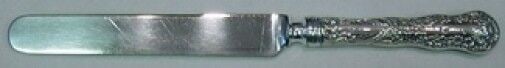 Dominick and Haff Number 10 Sterling Silver Dinner Knife 9 7/8 Inches: Dominick and Haff Number 10 Sterling Silver Dinner Knife 9 7/8 Inches Number 10 Ten by Dominick and Haff Sterling Silver Dinner Knife SP Blunt 9 7/8". Seller Notes: " Excellent condition". Maker: Domi