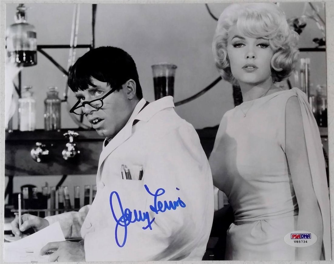 JERRY LEWIS Signed THE NUTTY PROFESSOR Auto 8x10 PHOTO PSA/DNA COA AUTOGRAPH (C): JERRY LEWIS Signed THE NUTTY PROFESSOR Auto 8x10 PHOTO PSA/DNA COA AUTOGRAPH (C) Signed: Yes Object Type: Photograph Industry: Movies Original/Reproduction: Original While the lot images are represent