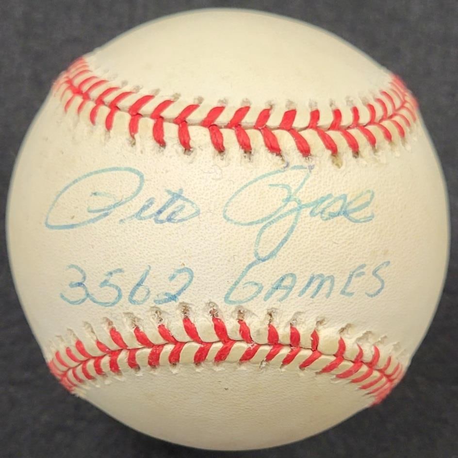 Pete Rose signed "3562 Games" National League Baseball autograph ~ Beckett BAS: Pete Rose signed "3562 Games" National League Baseball autograph ~ Beckett BAS Original/Reprint: Original Product: Ball Sport: Baseball-MLB Autograph Authentication: Professional Sports Authenticator 