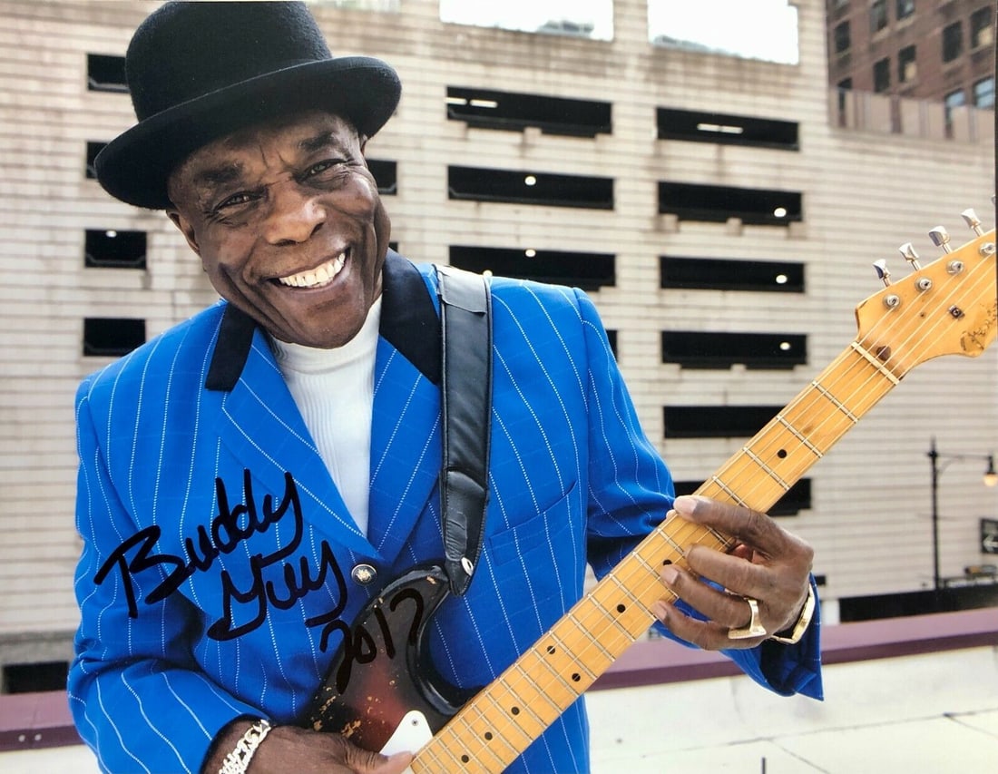 Buddy Guy Signed 11x14 Photo Blues Legend: Buddy Guy Signed 11x14 Photo Blues Legend This is an original signed 11x14 photo of Buddy Guy, a renowned blues legend. Perfect for music enthusiasts and collectors. Specifications Signed: Yes Origina