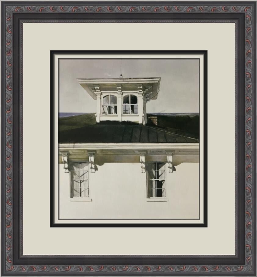 Andrew Wyeth Widow's Walk Custom Framed Print 15x14 in Portrait: Andrew Wyeth Widow's Walk Custom Framed Print 15x14 in Portrait This stunning Andrew Wyeth print titled "Widow's Walk" features a landscape design in the Impressionism Realism style. It is a custom fr