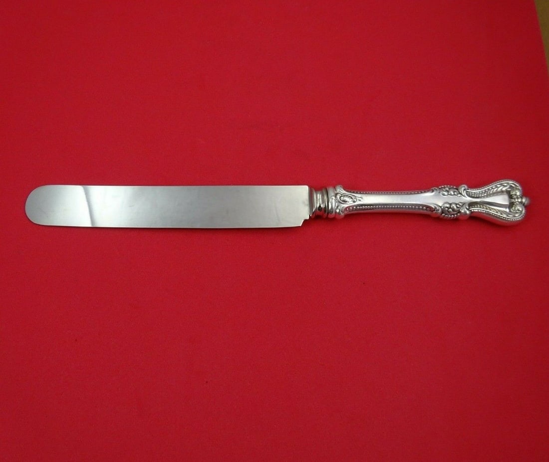 Towle Old Colonial Sterling Silver Dinner Knife 9.375 inches Blunt Sheffield Blade: Towle Old Colonial Sterling Silver Dinner Knife 9.375 inches Blunt Sheffield Blade This Old Colonial dinner knife features a sterling silver hollow handle with a blunt Sheffield stainless steel blade,