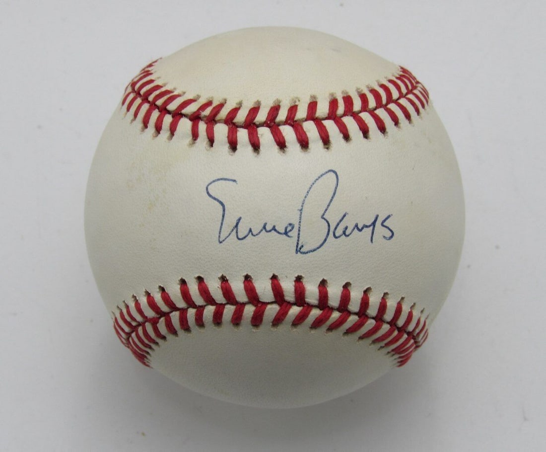 Ernie Banks Autographed ONL Baseball Chicago Cubs PSA/DNA Certified: Ernie Banks Autographed ONL Baseball Chicago Cubs PSA/DNA Certified This is an officially autographed ONL baseball by Ernie Banks, a Hall of Fame player for the Chicago Cubs. The ball comes with a PSA