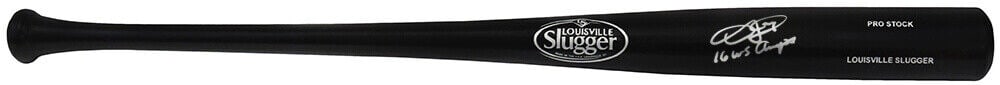 Dexter Fowler Signed Black Baseball Bat with 2016 WS Champs Inscription: Dexter Fowler Signed Black Baseball Bat with 2016 WS Champs Inscription This is an original signed black baseball bat by Dexter Fowler, notable for his role in the Chicago Cubs' championship team. The