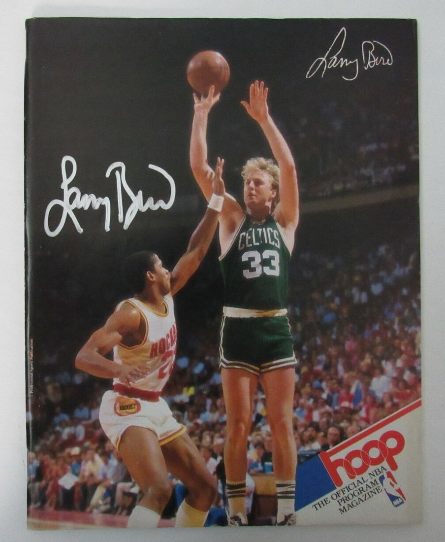 Larry Bird Signed 1987 Celtics vs Cavaliers Program JSA: Larry Bird Signed 1987 Celtics vs Cavaliers Program JSA This original magazine features a signed cover by basketball legend Larry Bird, commemorating the February 4, 1987 game between the Boston Celti