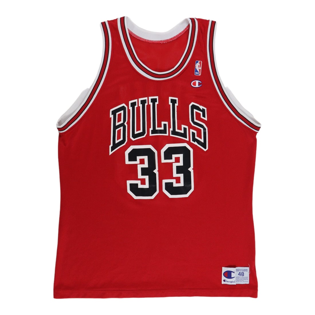1990s Scottie Pippen Chicago Bulls NBA Basketball Jersey: 1990s Scottie Pippen Chicago Bulls NBA Basketball Jersey Original 1990s Scottie Pippen Chicago Bulls NBA Basketball Jersey. This is a true vintage jersey, not a modern reproduction. Sizes vary so plea