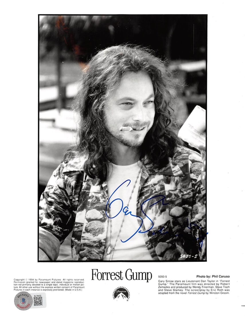 Gary Sinise Signed 8x10 Photo from Forrest Gump: Gary Sinise Signed 8x10 Photo from Forrest Gump Gary Sinise Forrest Gump Signed 8x10 Photo Autographed BAS #BL76432. Industry: Movies. Object Type: Photograph. Original/Reproduction: Original. Autogra