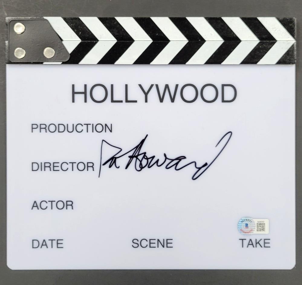 Ron Howard signed Clap Board Clapper Beautiful Mind autograph ~ BAS Beckett (B): Ron Howard signed Clap Board Clapper Beautiful Mind autograph ~ BAS Beckett (B) Industry: Movies Original/Reproduction: Original Autograph Authentication: Beckett Signed: Yes Movie: The Batman While t