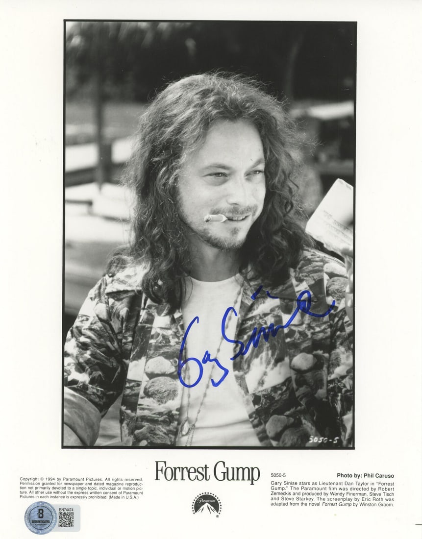 Gary Sinise Signed Forrest Gump 8x10 Photo with Beckett Authentication: Gary Sinise Signed Forrest Gump 8x10 Photo with Beckett Authentication Gary Sinise Forrest Gump Signed 8x10 Photo Autographed BAS #BN74474. Industry: Movies. Object Type: Photograph. Original/Reproduc