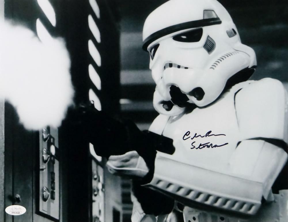 Chris Bunn Autographed Star Wars 11x14 Photograph: Chris Bunn Autographed Star Wars 11x14 Photograph Chris Bunn Autographed 11x14 Firing Gun Photo w/ Stormtrooper - JSA *Black. Industry: Movies. Object Type: Photograph. Original/Reproduction: Original
