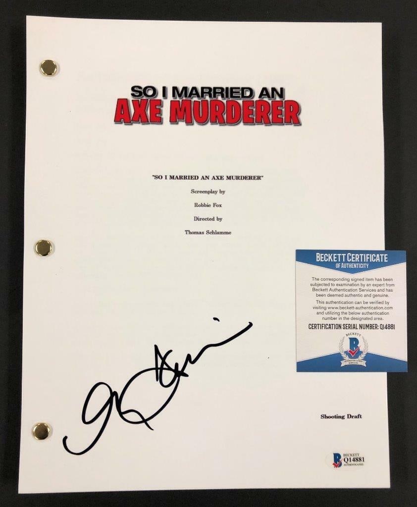 Nancy Travis "Harriet " signed So I Married an Axe Murderer movie script BAS COA: Nancy Travis "Harriet " signed So I Married an Axe Murderer movie script BAS COA Industry: Movies Object Type: Script Original/Reproduction: Original Autograph Authentication: Beckett html While the l
