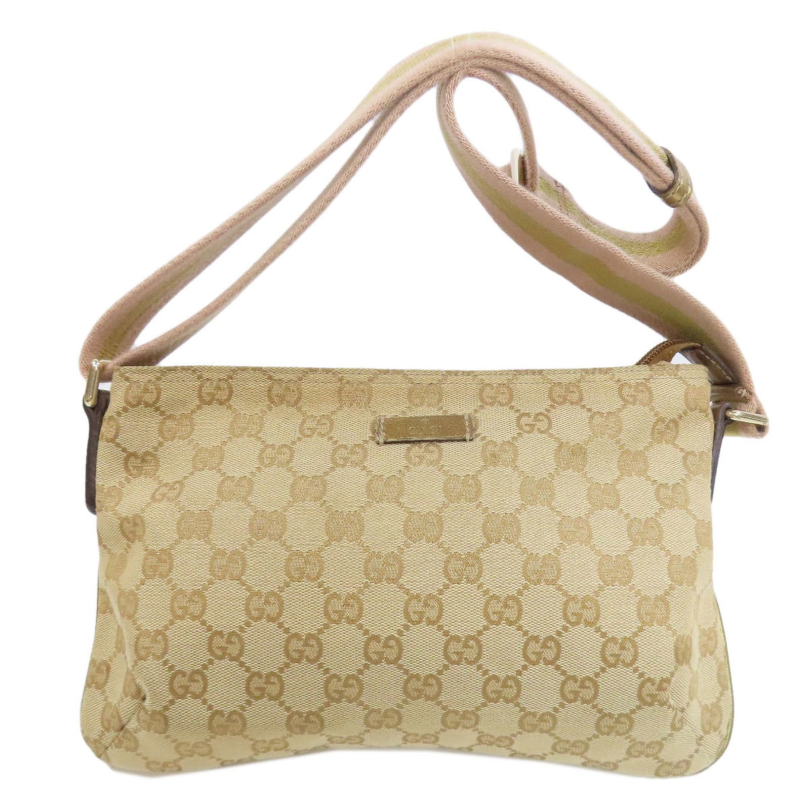 Gucci 189749 Brown Canvas Women's Shoulder Bag 19cm x 29cm: Gucci 189749 Brown Canvas Women's Shoulder Bag 19cm x 29cm GUCCI 189749 GG Shoulder Bag in brown canvas. This stylish shoulder bag is designed for women and features a size of 19cm x 29cm x 4cm (7.48