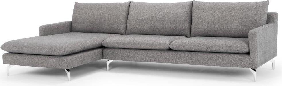 Urbia Anderson Left Arm Chaise Sectional Dark Grey Easy Clean Fabric: Urbia Anderson Left Arm Chaise Sectional Dark Grey Easy Clean Fabric The Anderson Sectional is pure contemporary elegance. Available in several colorways of easy-clean nanoparticle fabric and resting