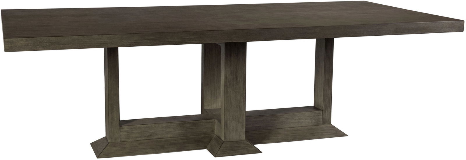 Artistica Home Emissary Rectangular Dining Table in Grigio Finish 96in x 44in: Artistica Home Emissary Rectangular Dining Table in Grigio Finish 96in x 44in Transitional design in mahogany solids and veneers, and select hardwoods. The Grigio finish is a warm gray tone with wire