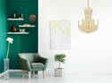 Elegant 9 Light Gold Crystal Chandelier Modern Design 20 Inch