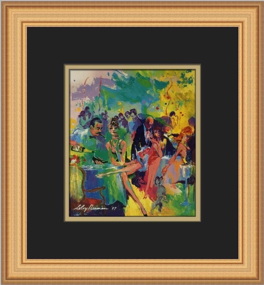 Leroy Neiman New Year's Eve Custom Framed Expressionism Print 13x12 inches: Leroy Neiman New Year's Eve Custom Framed Expressionism Print 13x12 inches This Leroy Neiman New Year's Eve Custom Framed Print is a striking representation of Expressionism, produced in 2003. The pri