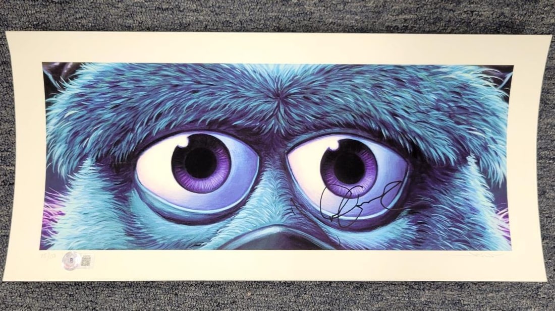 John Goodman Signed Sulley Monsters Inc Limited Edition Print 36 inches: John Goodman Signed Sulley Monsters Inc Limited Edition Print 36 inches Type: Print. Features: Limited Edition Numbered. Item Height: 12 in. Item Width: 36in. Material: Paper. Signed: Yes. Theme: Movi